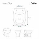Ver imagem 5 de Assento Sanitário Poliester City Branco para Louça Celite