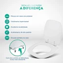Ver imagem 3 de Assento Sanitário Poliester City Branco para Louça Celite
