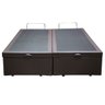 Cama Box Baú Queen Bipartido Sintético Marrom - 39x158x198 - 3