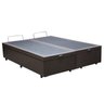 Cama Box Baú Queen Bipartido Sintético Marrom - 39x158x198 - 2