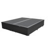 Cama Box Baú Queen Bipartido Sintético Preta - 39x158x198 - 6