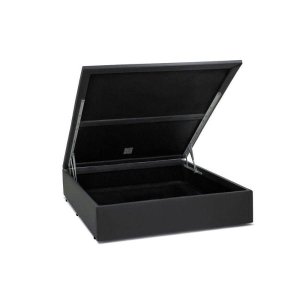 Cama Box Baú Viúva Sintético Cinza - 39x128x188