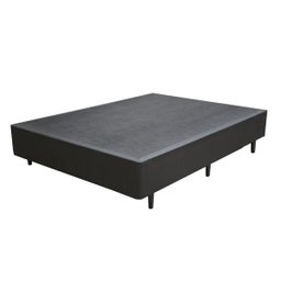 Cama Box Casal Colchão Espuma D45 Bordado + Box Co. Sintético Preta 64x138x188 - 8
