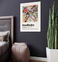 Ver imagem 1 de Quadro Decorativo Abstrato Poster Kandinsky - 70x50cm:moldura Branca