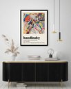 Ver imagem 2 de Quadro Decorativo Abstrato Poster Kandinsky - 70x50cm:moldura Branca