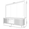 Rack para Sala Ripado com Painel para Tv 75 Pol Atlantis D05 Off White - Lyam Decor - 5