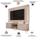 Ver imagem 4 de Rack para Sala Ripado com Painel para TV 75 pol Atlantis D05 Off White - Lyam Decor