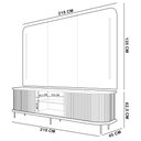 Ver imagem 5 de Rack para Sala Ripado com Painel para TV 75 pol Atlantis D05 Off White - Lyam Decor