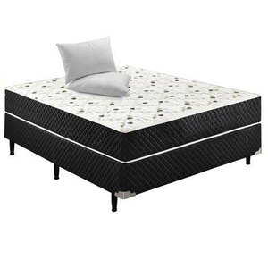 Cama Box Conjugado Casal Sp Móveis Molas Ensacadas - 43x138x188cm