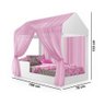 Cama Infantil Montessoriana Crystal Com Colchão e Voal Moveis House - 6