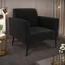 Ver imagem 2 de Kit 2 Poltronas Pés Villach Marisa Suede Preto D03 - D'Rossi