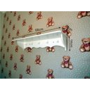 Ver imagem 3 de Prateleira Cabideiro Porta Fraldas Treco com 5 Pinos Sem Varão 68cm Provençal Branca quarto