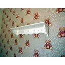 Ver imagem 2 de Prateleira Cabideiro Porta Fraldas Treco com 5 Pinos Sem Varão 68cm Provençal Branca quarto