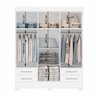 Guarda Roupas Casal Porto Rico Tuboarte 6 Portas 100% em Mdf Branco - 4