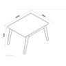 Conjunto Mesa de Jantar Paris 1.2 Nature com 4 Cadeiras Paris Nature/preto – Tebarrot Móveis - 5