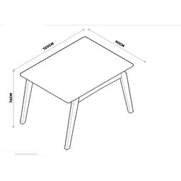 Conjunto Mesa de Jantar Paris 1.2 Nature com 4 Cadeiras Paris Nature/preto – Tebarrot Móveis - 5 Conjunto Mesa de Jantar Paris 1.2 Nature com 4 Cadeiras Paris Nature/preto – Tebarrot Móveis - 5