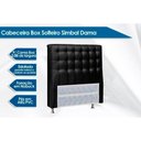 Ver imagem 2 de Cabeceira Cama Box Estofada Solteiro Solteiro Dama Plus Suede Cinza - Simbal