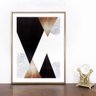 Quadro Geométrico Abstrato Escandinavo Triângulos 60x80cm - 3