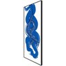 Quadro Tela Decorativa Arte Abstrata Azul com Moldura Preta 90x180cm - 2