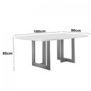 Ver imagem 3 de Mesa para Sala de Jantar Patros 180cm Madeira Tampo Barril Laminado Moderna Mobília