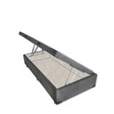Ver imagem 2 de Base Box Baú Solteirão Luxo Blindado AColchoes Suede Cinza 49x96x203