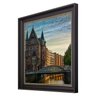 Quadro com Moldura Preta Canal de Hamburgo 70x70cm - 4