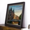 Quadro com Moldura Preta Canal de Hamburgo 70x70cm - 2