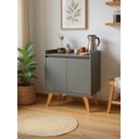 Ver imagem 1 de Aparador Buffet 60cm Retro MDF Verde Madri - On Móveis