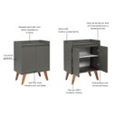 Ver imagem 3 de Aparador Buffet 60cm Retro MDF Verde Madri - On Móveis