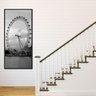 Quadro Decorativo em Preto e Branco London Eye Londres 70x140cm - 4