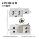 Ver imagem 3 de Armário de Cozinha Compacta 180 Cm Branco/crema Vik Madesa 05