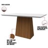 Mesa De Jantar Tampo Vidro 120 Cm Off White Base Imbuia - 3