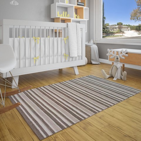 Tapete Katmandu Sala Quarto 200x250 Conforto Decorativo - Off White Palha e Bege