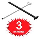 Ver imagem 6 de 03 Suportes Refletor Fachada Banner Braço 70 Cm 03 Cjt - Preto