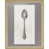 Quadro de Cozinha Decorativo com Moldura Prata Utensílio Colher 40x50cm - 1
