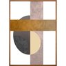 Quadro Geométrico Abstrato Escandinavo GOLD 50x70cm - 1