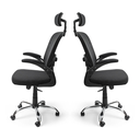 Ver imagem 2 de Kit 2 Cadeiras de Escritório Ergonômica Giratória Syberflex com Malha Mesh Respirável