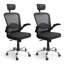 Ver imagem 1 de Kit 2 Cadeiras de Escritório Ergonômica Giratória Syberflex com Malha Mesh Respirável