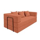Ver imagem 1 de Sofá Loft na Caixa a Vácuo Moderno 2 Lugares 160cm Compacto Bouclê Terracota - Montanari's Decor