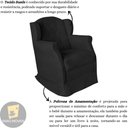 Ver imagem 5 de Poltrona Amamentação com Balanço e Puff Luxo Suede Manuela:Preto