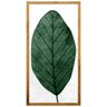 Quadro Rústico Decorativo Folha Verde 50x100cm - 1