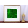 Quadro Decorativo Abstrato Verde com Moldura Prata 80x80cm - 2