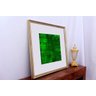 Quadro Decorativo Abstrato Verde com Moldura Prata 80x80cm - 3