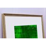 Quadro Decorativo Abstrato Verde com Moldura Prata 80x80cm - 4