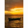 Quadro Tela Canvas Decorativa Sunset em Lago Canoa 60x90cm - 1