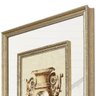 Quadro Decorativo com Moldura e Margem com Espelho Ânfora com Ilustração 50x75cm - 3