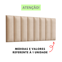 Módulo Estofado para Cabeceira de Cama Box Corino Marrom60x20cm Auto Adesivo - 3 Módulo Estofado para Cabeceira de Cama Box Corino Marrom60x20cm Auto Adesivo - 3