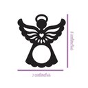 Ver imagem 2 de Porta Guardanapo Anjinho Kit com 4 Peças 7cmx8cm - Cria Arte Laser Rosa Claro