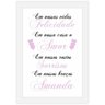 Quadro para Quadro de Bebê Menina Nome e Frase 20x30cm - 1