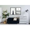 Trio de Quadros Escandinavos Kit em Preto e Branco 130x90cm - 3